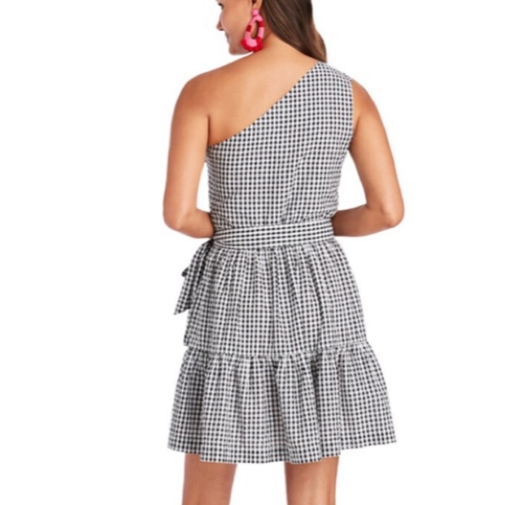 Vineyard Vines Gingham One Shoulder Dress 00 - Picture 11 of 11
